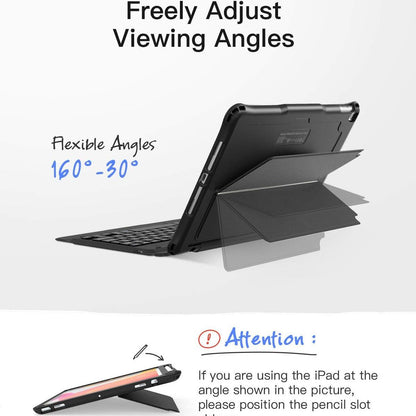 10.2"/10.5" Detachable Keyboard with Flexible Kickstand for i.Pad / i.Pad Air / i.Pad Pro, KB02011 (Tab Not Included)