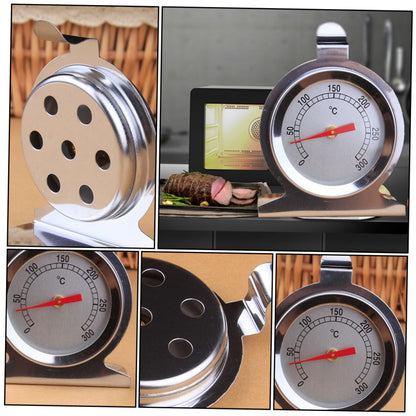Oven Thermometer Stainless Steel Food Meats Cake Baking Temperature Gauge Glass Dial Cookware Meter Chef Gadget