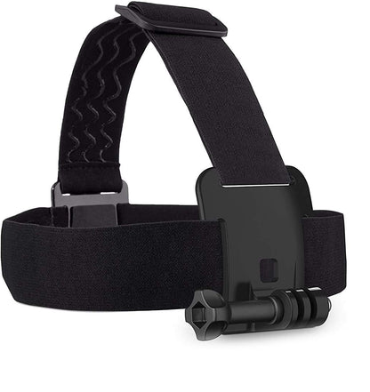 Black chest strap with mounting bracket on a white background