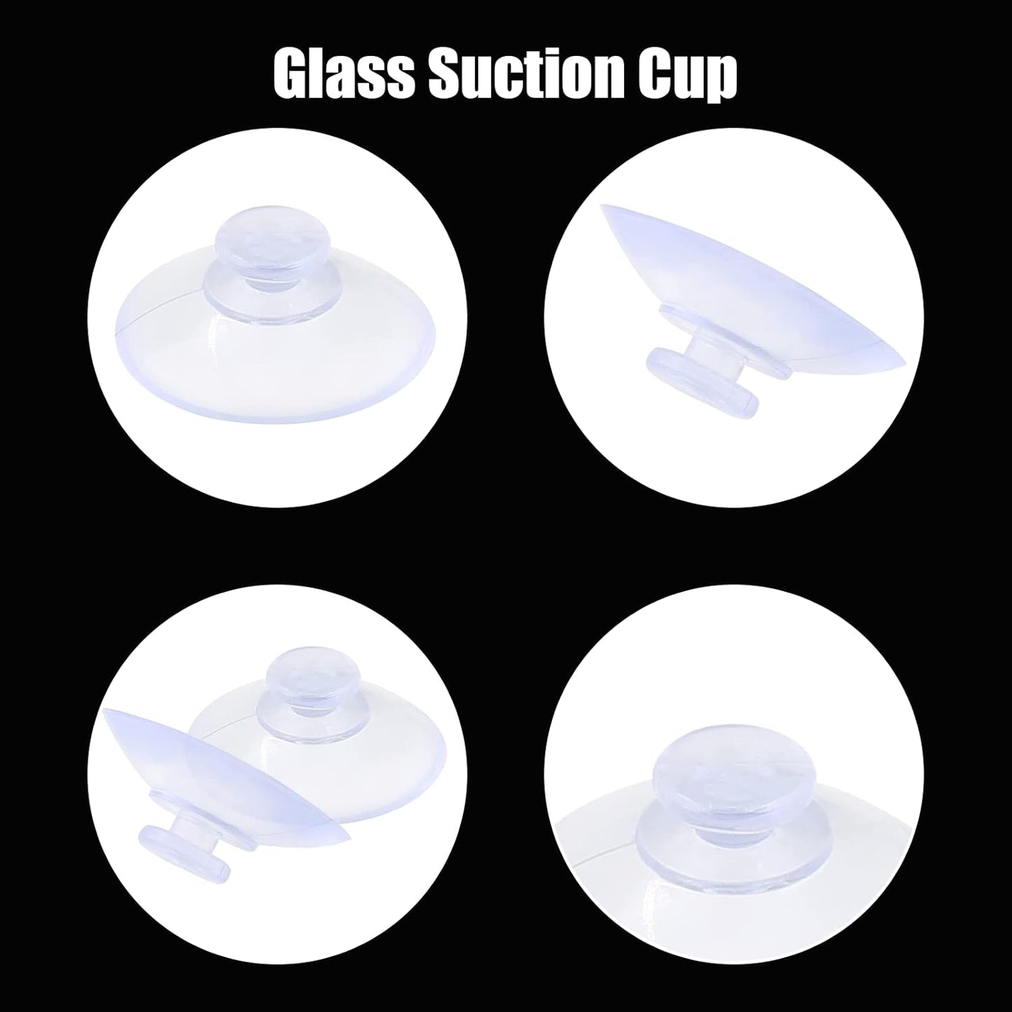 5 Pcs Transparent Rubber Suction Cup Pads Anti-Collision Sucker Hanger for Glass Desk & Home Use