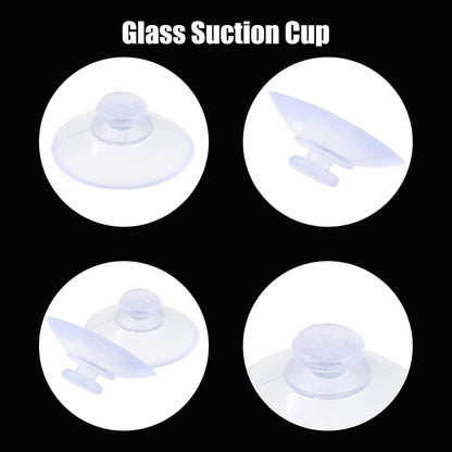 5 Pcs Transparent Rubber Suction Cup Pads Anti-Collision Sucker Hanger for Glass Desk & Home Use