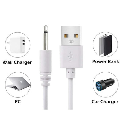 USB Type-A to DC 2.5mm Barrel Jack Charging Cable 3ft (12V) – Fast Charging Replacement DC Power Cable for Smartphones, Tablets & Power Bank