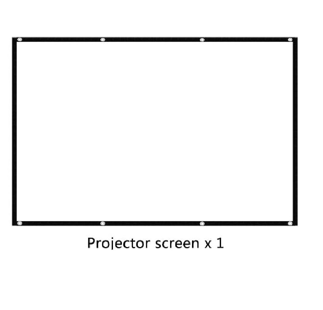 100 Inch Projector Screen 16:9 HD Projection Screen – Frameless High Brightness High Gain Grey Screen with High Contrast for Home Cinema, Office & Gaming