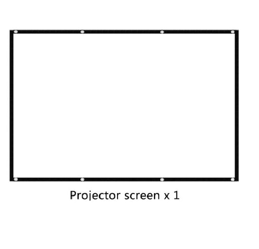 100 Inch Projector Screen 16:9 HD Projection Screen – Frameless High Brightness High Gain Grey Screen with High Contrast for Home Cinema, Office & Gaming