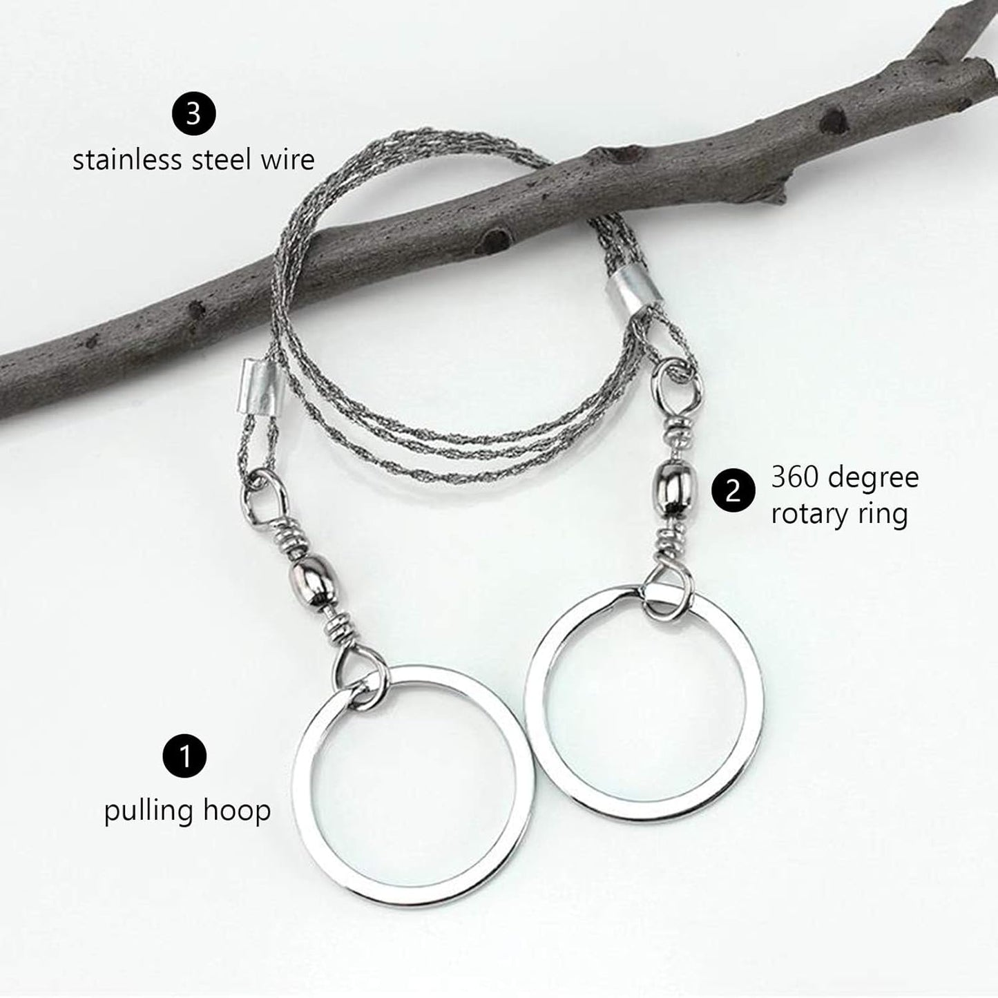 Hand Chain Saw Survival Wire Saw  Emergency Outdoor Steel Pocket Chainsaw for Camping, Hunting & Hiking