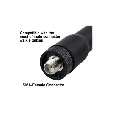 2 Way Radio Antenna SMA Female 2.5" Short Whip Dual Band VHF/UHF (144/430MHz) – Topham Walkie Talkie Antenna High Gain Replacement