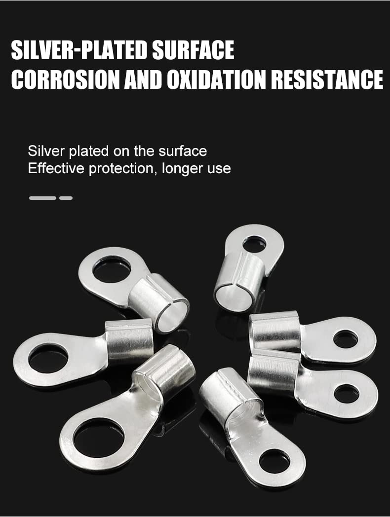 5 pcsCopper Cable Lug Terminal Connector 6mm x 6mm| Heavy Duty Wire Tube Lug for Electrical Connections
