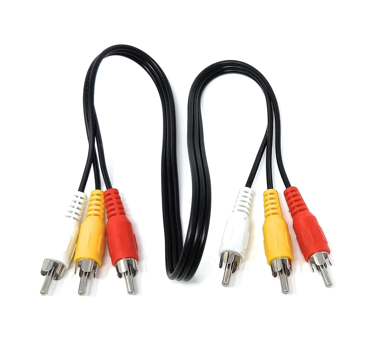 RCA Audio/Video Cable 1.5m – 3 RCA Male to 3 RCA Male Composite AV Cable for TV, DVD & Gaming Consoles