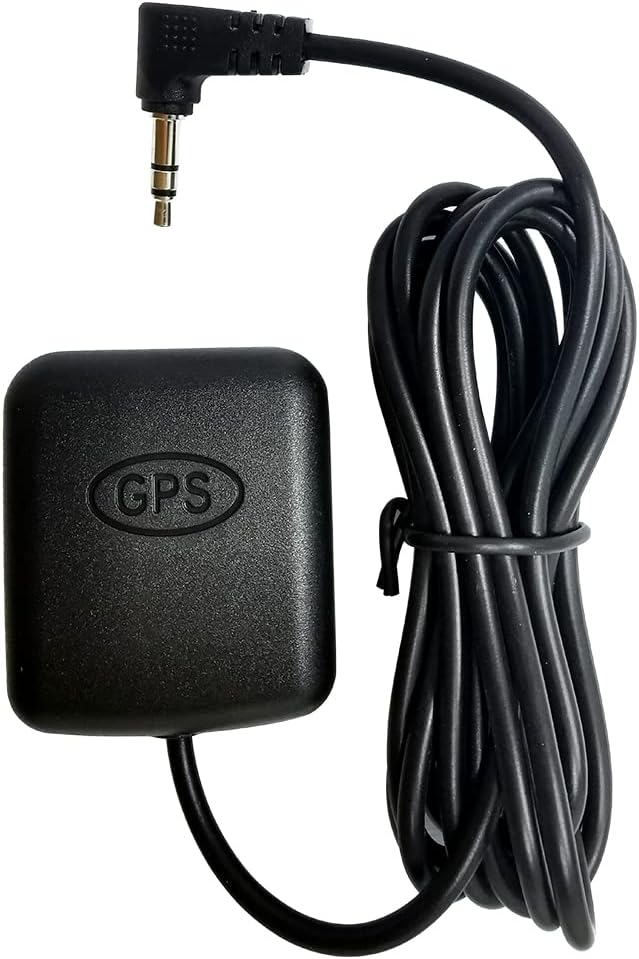 GPS Antenna Waterproof Hidden Adhesive Mount 3.5mm Plug GPS for Car Dash Cam Dashboard Camera Safety Video DVR Recorder GPS Tracker Receiver