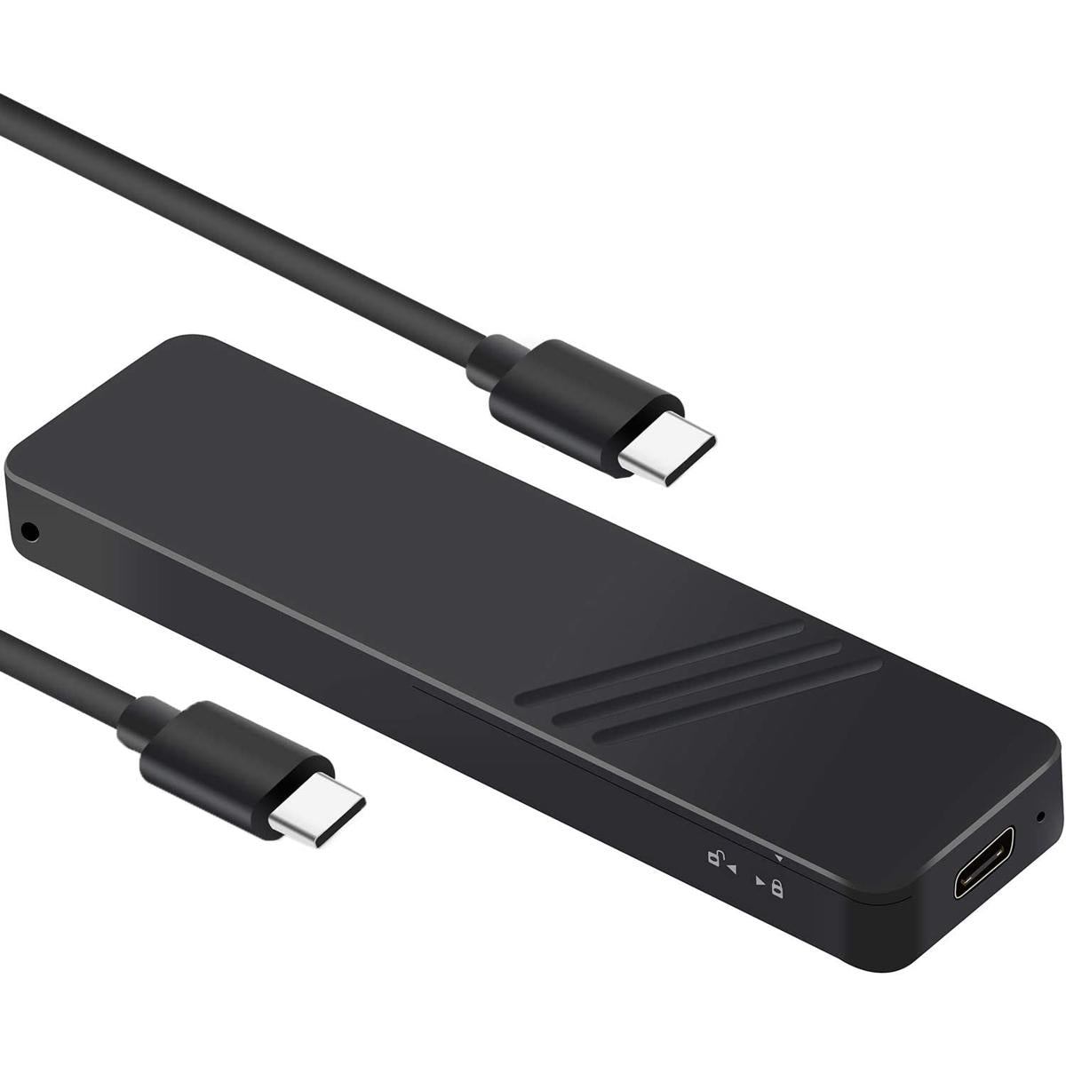 M.2 Enclosure Tool-Free NVMe Enclosure USB 3.1 Type C Gen 2 10Gbps NVMe M.2 SSD Enclosure M.2 USB C to NVMe PCIe M-Key 2230/2242/2260/2280