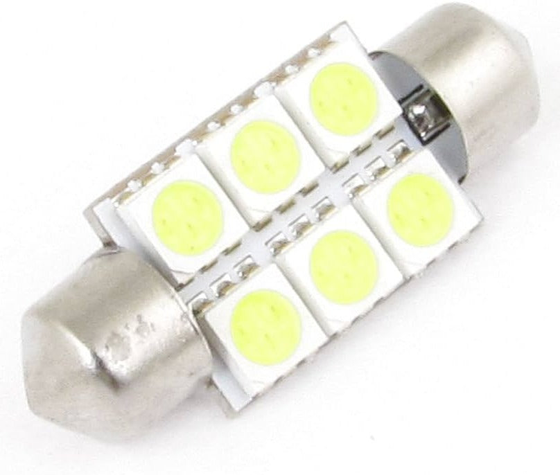 36mm 6 LED 5050 SMD Festoon Dome Light Car Interior Bulb White DC 5W Car Auto Interior Door Light Bulb 12V Reading Light Map Lamp