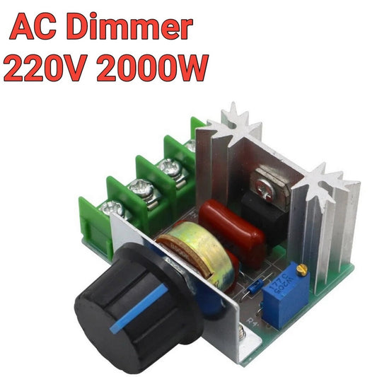 AC Dimmer 220V 2000W High Power SCR Voltage Regulator Dimming Motor Speed Controller Module Potentiomete