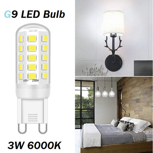 G9 LED Bulbs 32 led Cool White 6000k 3W Ceramic base light bulb high Qulity CRI85 425LM AC 220V - 240V Non-dimmable Crystal Ceiling Lights 1pcs A One World Energy Saving lamp life 30000h