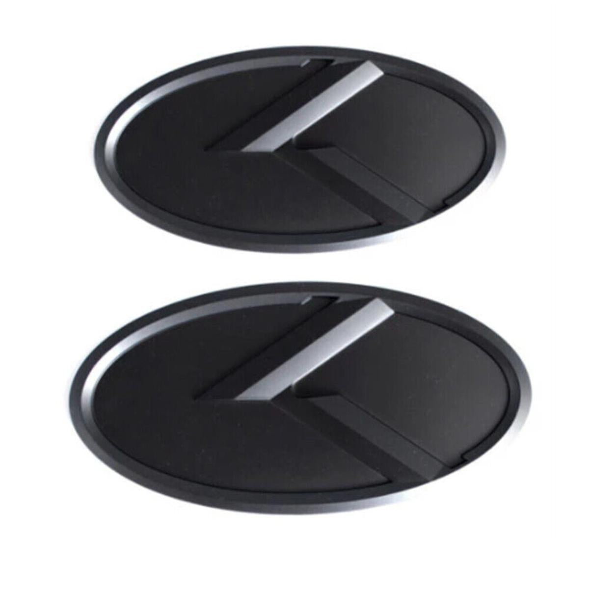 2PCS Black Car Front Hood Rear Trunk Emblem Logo Badges for KIA Forte Rio Optima