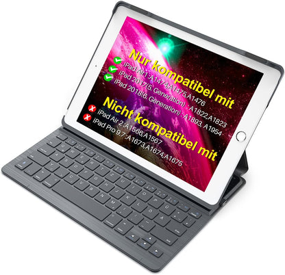 Inateck Keyboard for 10.2/10.5 inch iPads. BK2003 Wireless Keyboard Case For iPad 9.7 (2017/2018) / iPad Air (ipad Not included)