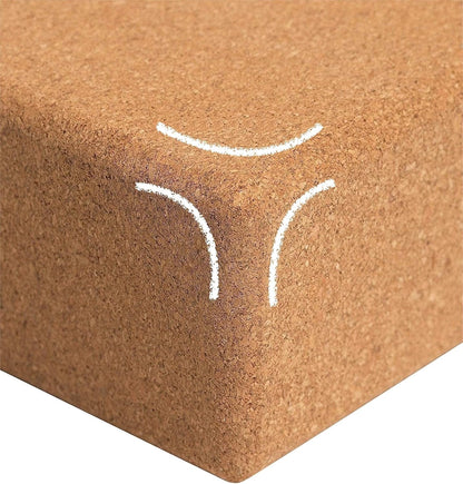 🧘 Cork Wood Yoga Block – Premium Yoga Support Brick for Balance & Flexibility