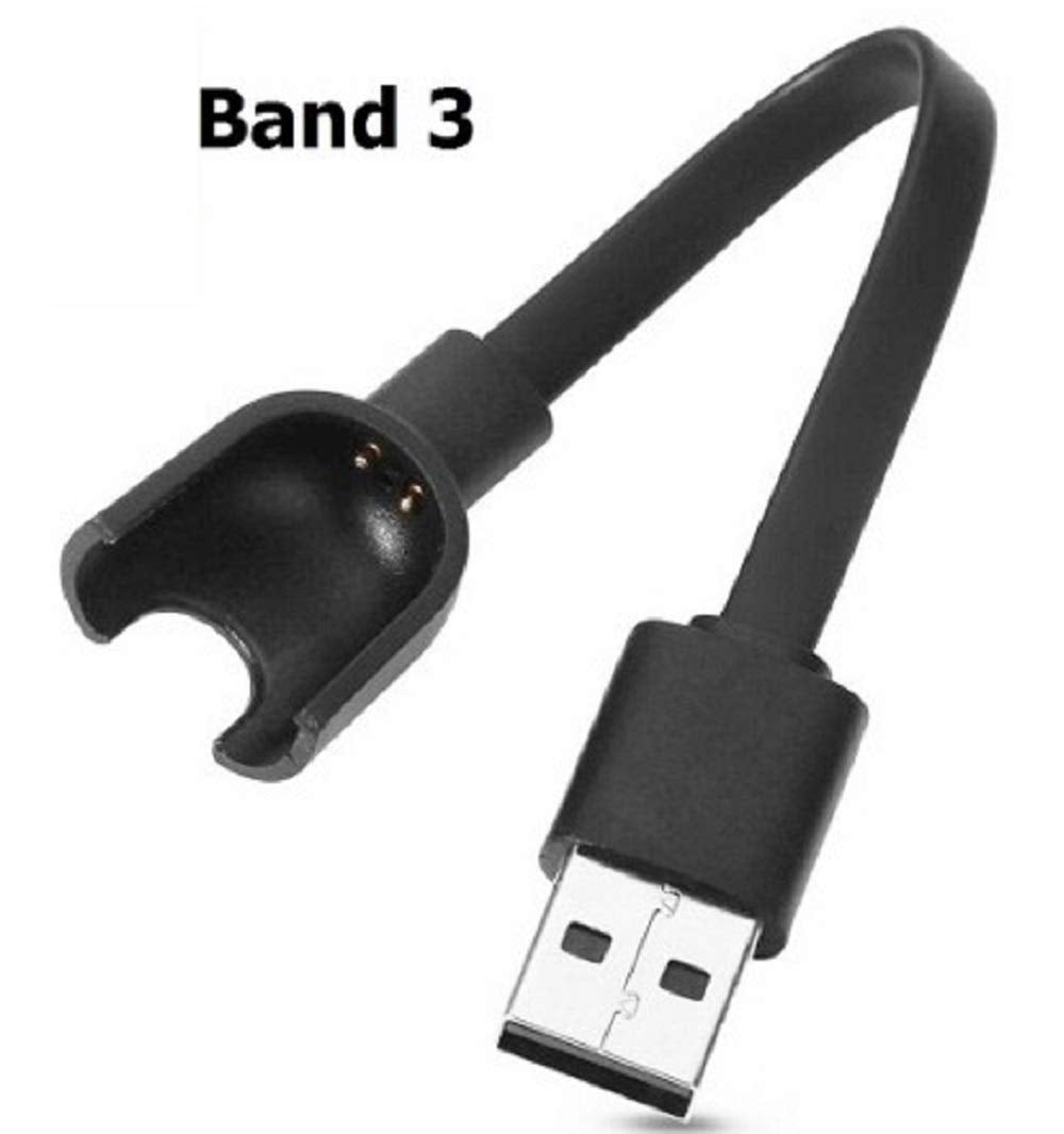 Xiaomi Mi Band 3 Charging Cable Mi 3 hi Quality Premium Product Black (Smart Fitness Watch Not included)