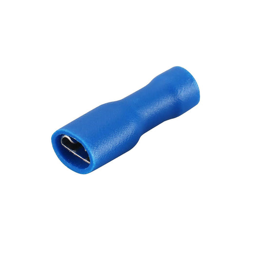 Blue Fully Insulated Female Lucar Spade Crimp Terminal Connectors – Durable Electrical Wire Connectors