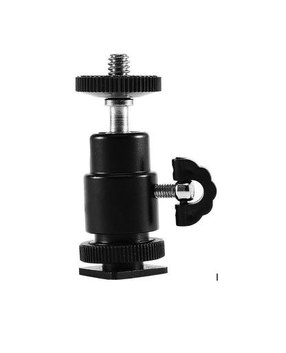 1PCS Camera Tripod Hot Shoe Adapter with 1/4" Ball Head Mount | Universal Bracket Holder for DSLR, LED Light & Microphone | Budget-Friendly Camera Accessory