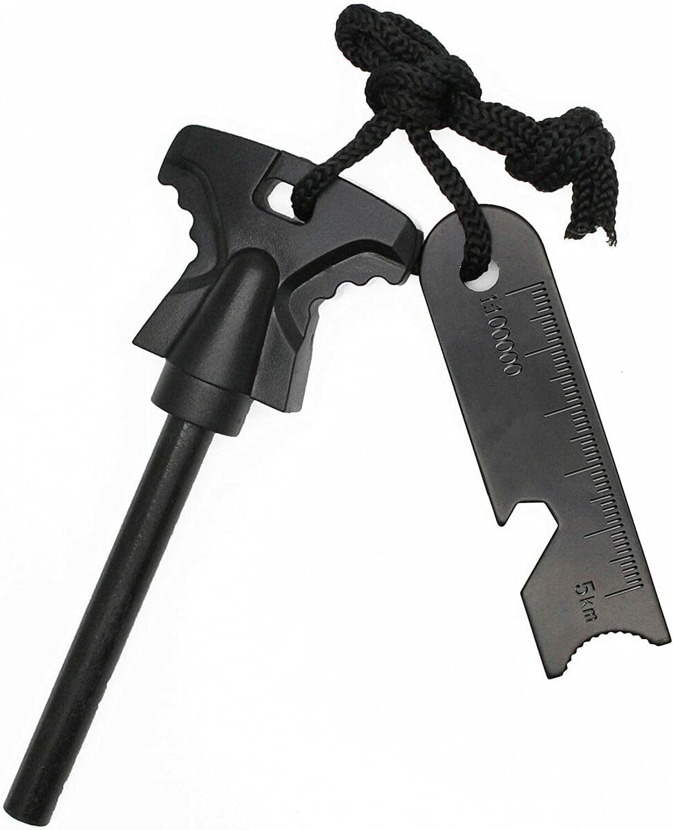 Outdoor Camping Survival Magnesium Flint Scraper Stone Fire Starter Kit Magnesium Fire Starter
