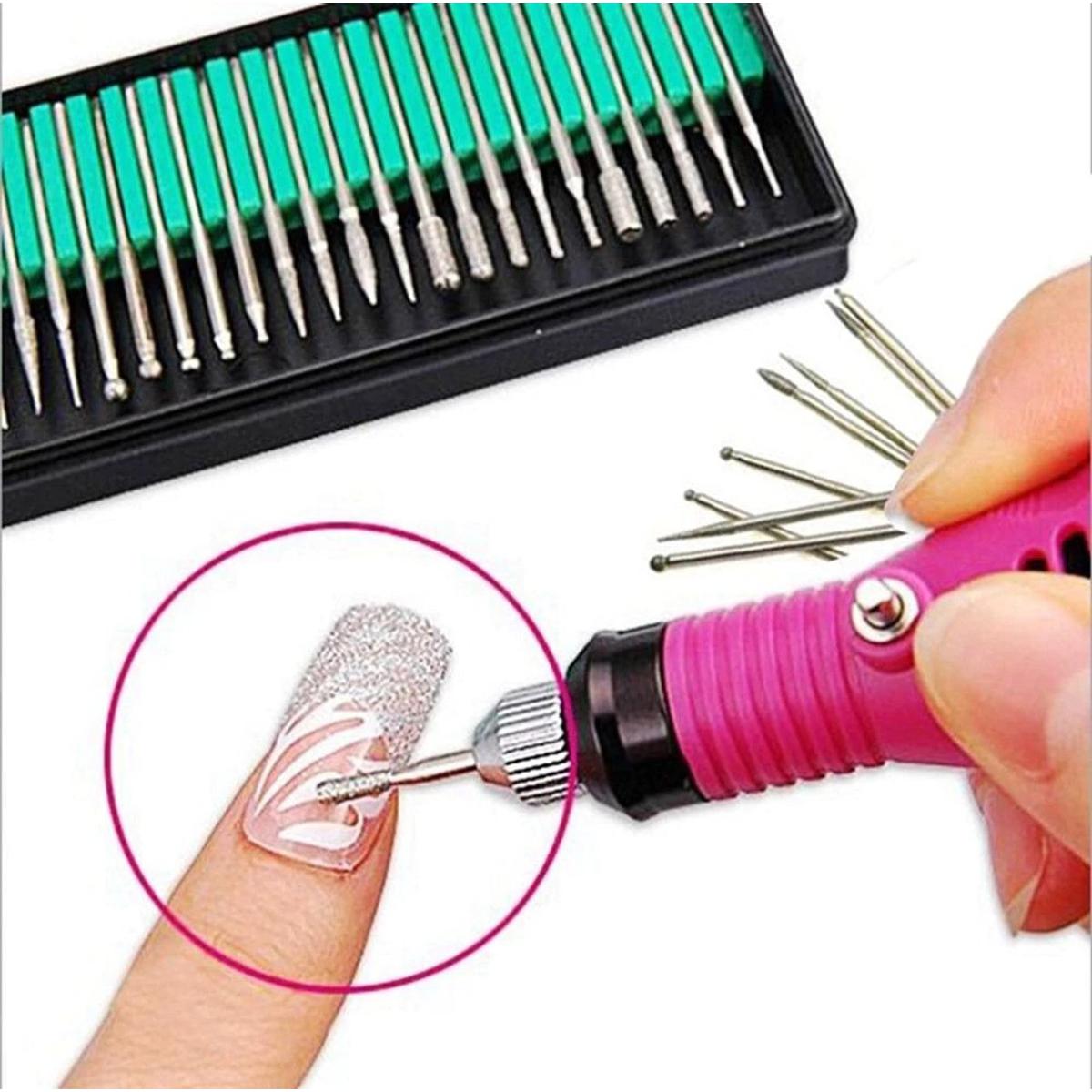 Stainless Steel nail drill bits – Set of 30 pcs