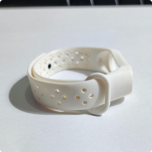 Silicon Off White Strap for XIAMOMI band series 3 4, Premium Quality, A One, High Quality, Smart Band Strap, XIAOMI, Water Proof