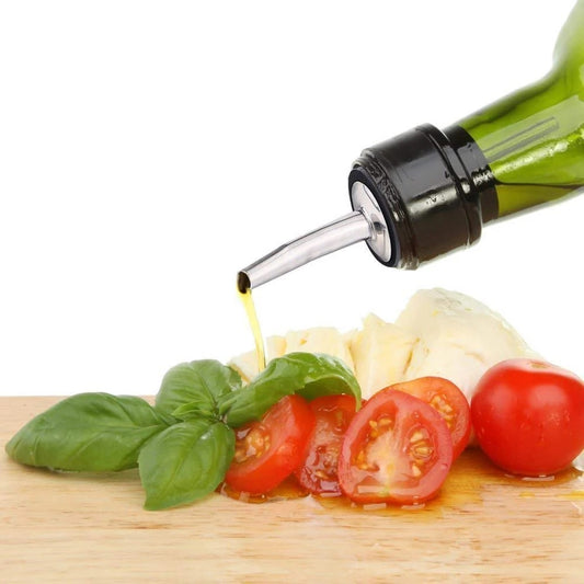 Universal Oil Bottle Cap – Free Flow Pourer Dispenser  Stainless Steel Precision Spout | Leak-Proof | Easy Pouring