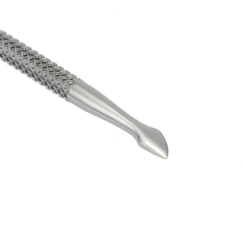 1PC Double Head Stainless Steel Nail Cuticle Pusher Spoon Remover Trimmer Dead Skin Manicure Pedicure Cleaner Nail Tool