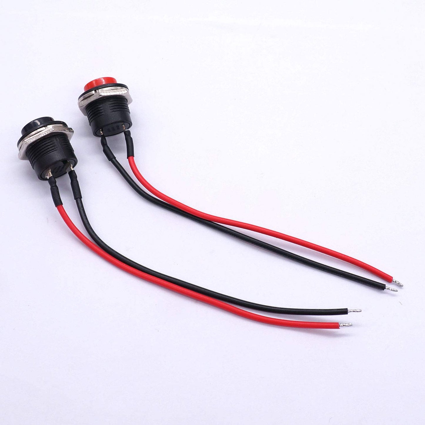 16mm Push Button Switch ON/OFF Momentary | 12V Round Push Button Power Switch with Pre-Wired Cable Red And Black color