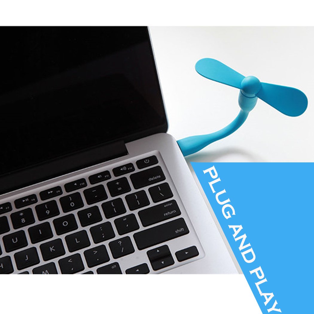Mini Fan USB Universal Portable Laptop Powerbank Smartphone Colorful Computer Car Tester Adapter Hub Cooling Adjustable Flexible Desk Office Summer