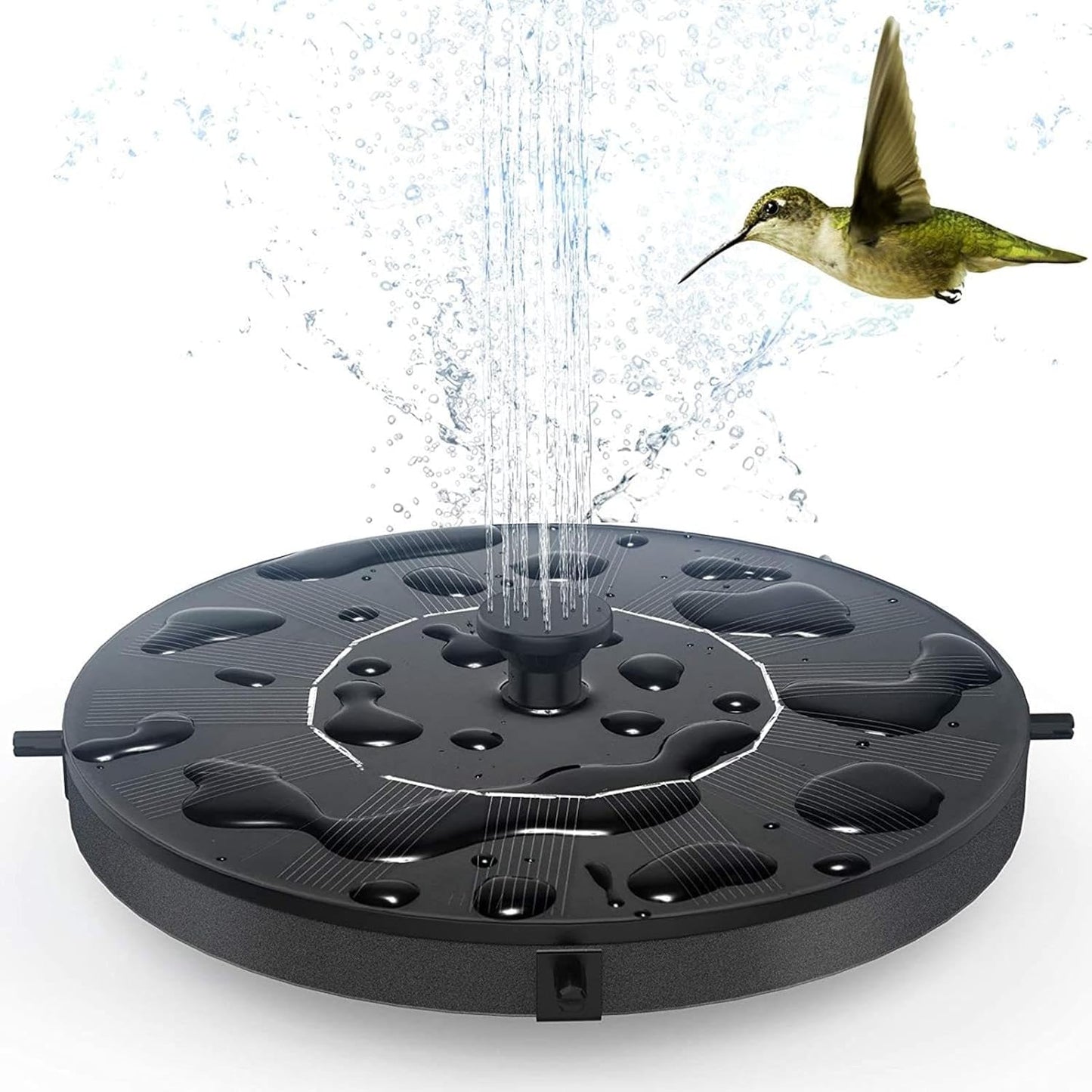 Solar Water Fountain 18 Cm with 1 nozzles, Floating Solar Powered Fountain Pump for Bird Bath  Garden Pond Pool Outdoor  Round