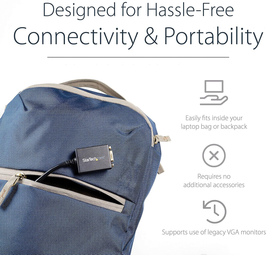 ⭐ StarTech.com DisplayPort to VGA Adapter DisplayPort to VGA Adapter - Active DP to VGA Converter - 1080p Video - DP/DP++ Source to VGA Monitor Cable Adapter - DP to VGA Adapter Dongle Digital to Analog - DP 1.2 to VGA