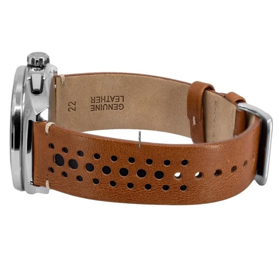 ⌚ 22 mm Premium Leather Branded Watch Strap – Classic Brown 22mm