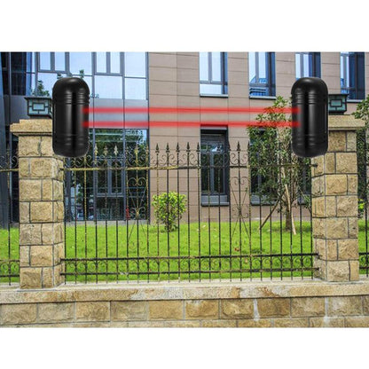 🔒 ABT-100 100m Dual Beam Photoelectric Infrared Detector 433MHz Burglar Alarm Perimeter Security System – Black