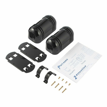 🔒 ABT-100 100m Dual Beam Photoelectric Infrared Detector 433MHz Burglar Alarm Perimeter Security System – Black