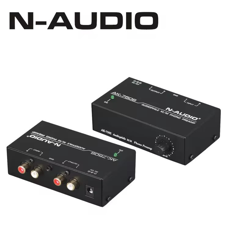 Generic Phono Preamp, AK-750S Audio Fan M/M Phono Preamp Amplifier, Level Control Preamp Amplifier RCA Input Output Interface US/EU Plug Adapter European Regulations