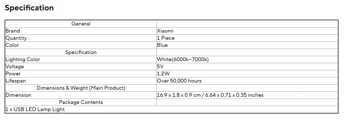 Xiaomi LED Light ZMI USB Adjustable 5V 1.2W Energy-saving LED Lamp for Power Bank Camping PC Laptops Book Night Lighting