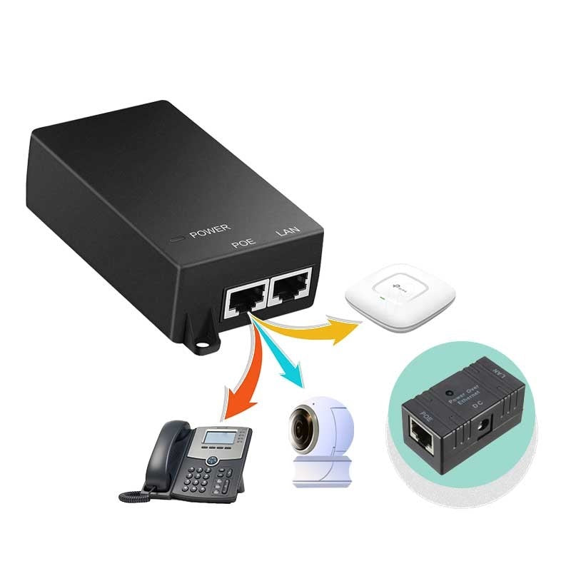 🔹 48V 0.35A PoE Power Adapter Injector – AC 100-250V Input – For IP Camera, WiFi Access Point, Router