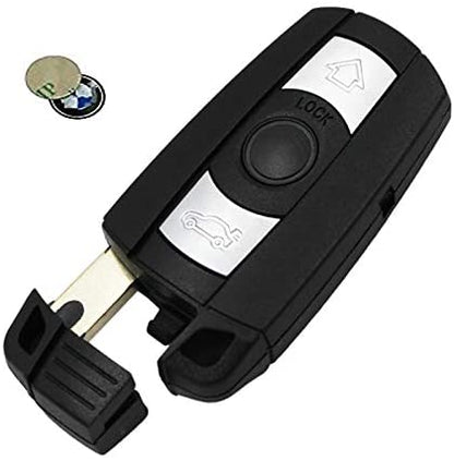 BMW Car Key Case – 3 Button Smart Remote Key Fob Cover for 1/3/5/6 Series (E60 E90 E91 E92 E70 X5 X6)