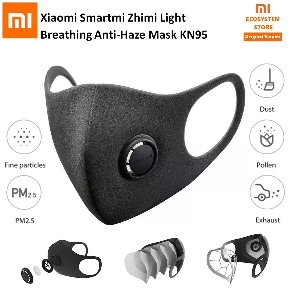 Branded Dark Gray Face Mask with Ventilation Valve - Medium Size – Buy Online in Pakistan with COD