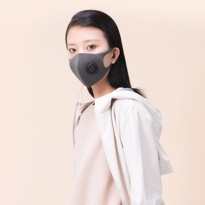 Branded Dark Gray Face Mask with Ventilation Valve - Medium Size – Product details – A One Pakistan