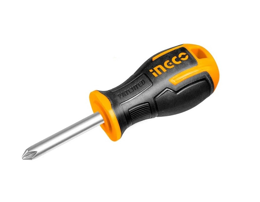 INGCO PH2 Screwdriver 6×38mm S2 Steel – Industrial Heavy Duty Round Shank (1 Pc)
