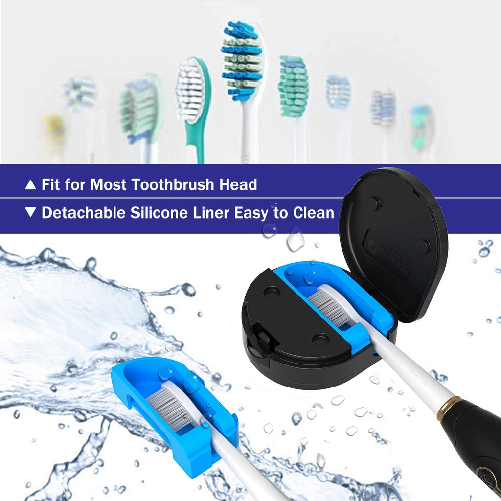 UV Toothbrush cover,Toothbrush sterilizer Case, Wall Mount Toothbrush Case Both Electric and Manual Toothbrushes, for Home and Travel (Black) EPA Est.NO.97123-CHN-1