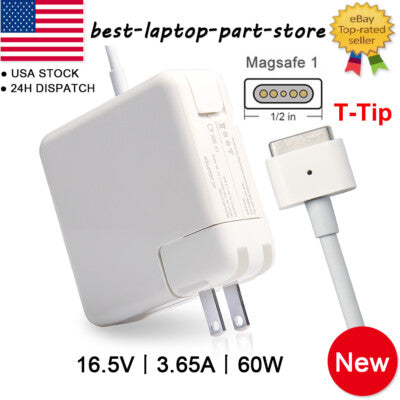 60W MagSafe 1 Apple MacBook Pro Power Charger With Switch  (Models: A1184, A1330, A1344)