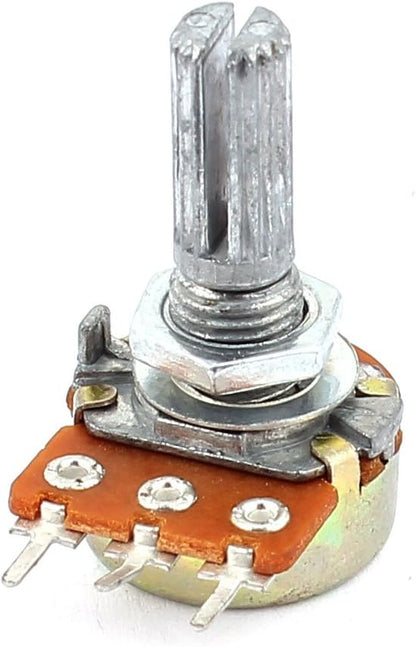 B10K 10K Ohm Rotary Potentiometer Switch – Single Linear Taper 3-Pin Adjustable Dimmer Wall Control Knob
