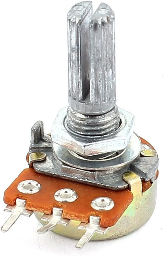 B10K 10K Ohm Rotary Potentiometer Switch – Single Linear Taper 3-Pin Adjustable Dimmer Wall Control Knob