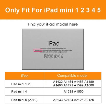 Backlit Bluetooth Keyboard Case for iPad Mini 1 2 3 4 5 7.9 Inch with Pencil Holder and Silicone Protective Cover
