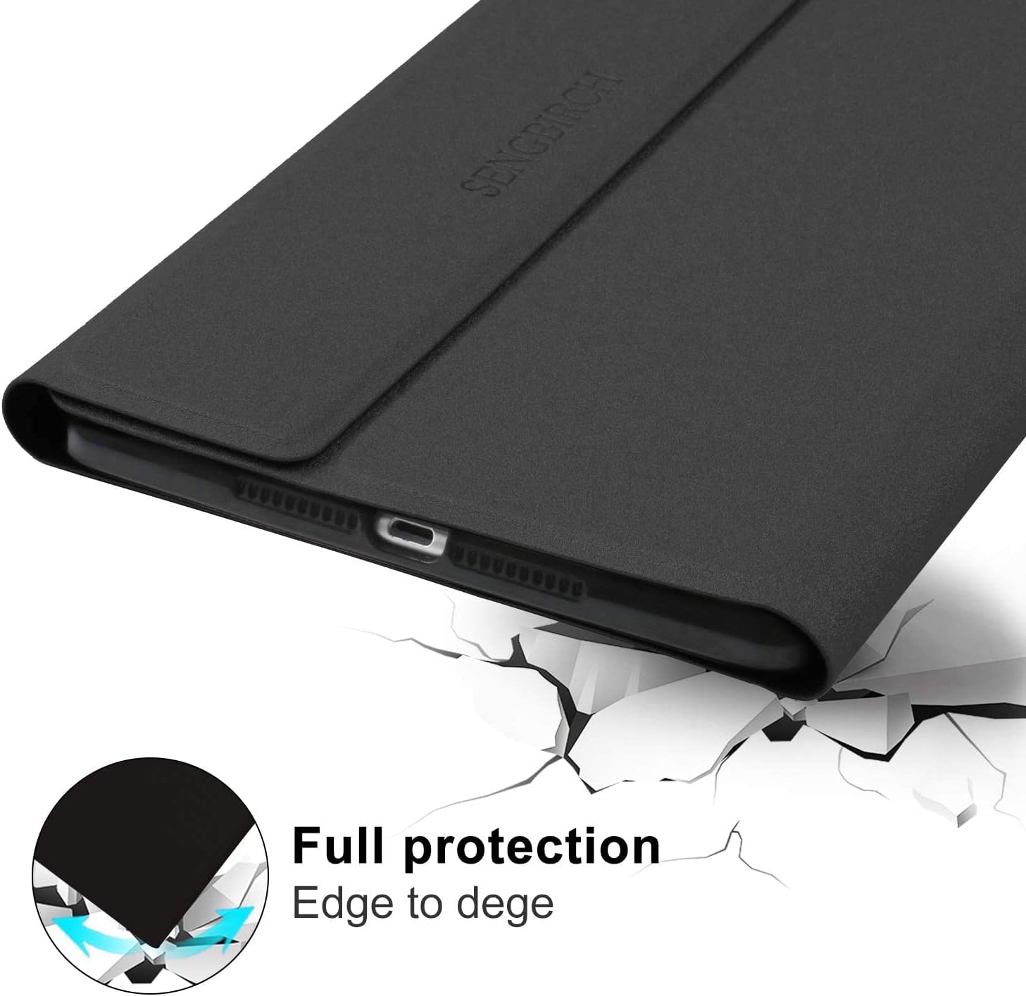 Backlit Bluetooth Keyboard Case for iPad Mini 1 2 3 4 5 7.9 Inch with Pencil Holder and Silicone Protective Cover