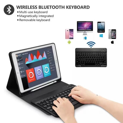 Backlit Bluetooth Keyboard Case for iPad Mini 1 2 3 4 5 7.9 Inch with Pencil Holder and Silicone Protective Cover