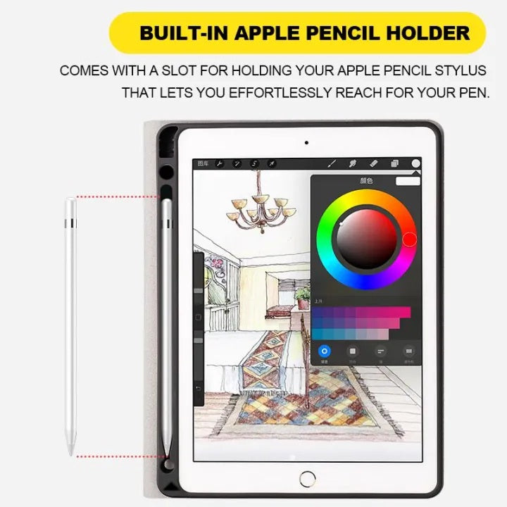 Backlit Bluetooth Keyboard Case for iPad Mini 1 2 3 4 5 7.9 Inch with Pencil Holder and Silicone Protective Cover